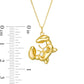 Natural Diamond Accent Balloon Crab Pendant in Sterling Silver with 14K Gold Plate