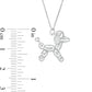 0.05 CT. T.W. Natural Diamond Balloon Poodle Pendant in Sterling Silver