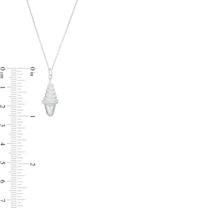 0.07 CT. T.W. Natural Diamond Ice Cream Cone Pendant in Sterling Silver