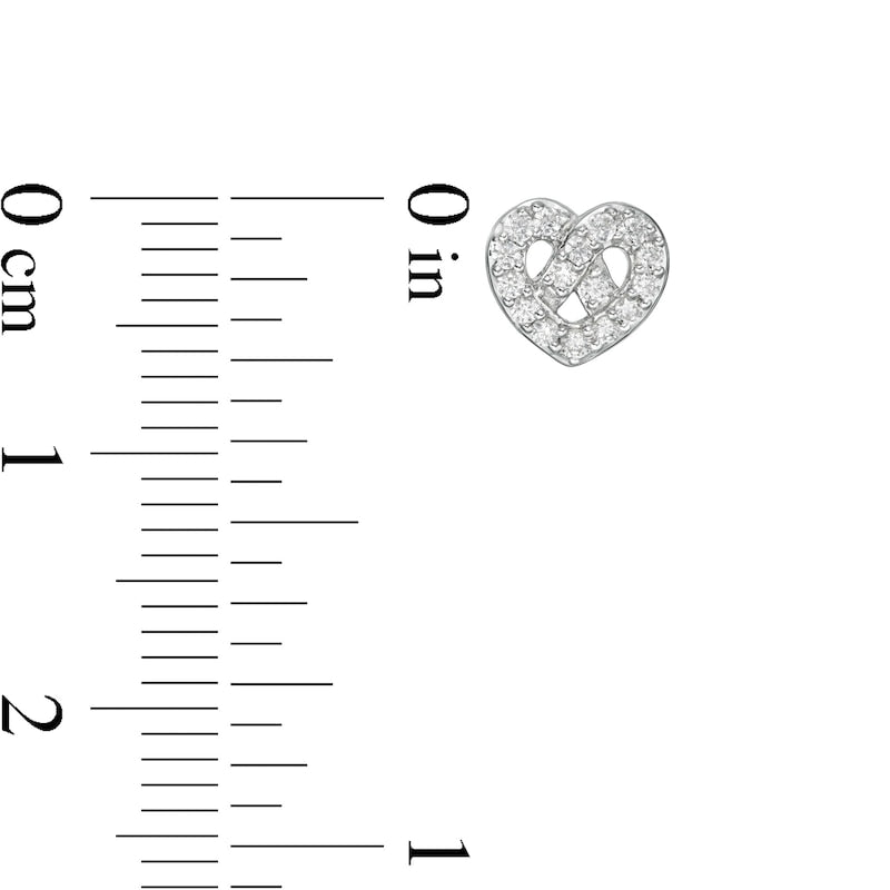 0.2 CT. T.W. Diamond Heart Stud Earrings in Sterling Silver