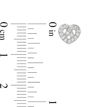 0.2 CT. T.W. Diamond Heart Stud Earrings in Sterling Silver