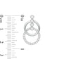 0.63 CT. T.W. Diamond Double Doorknocker Drop Earrings in 10K White Gold