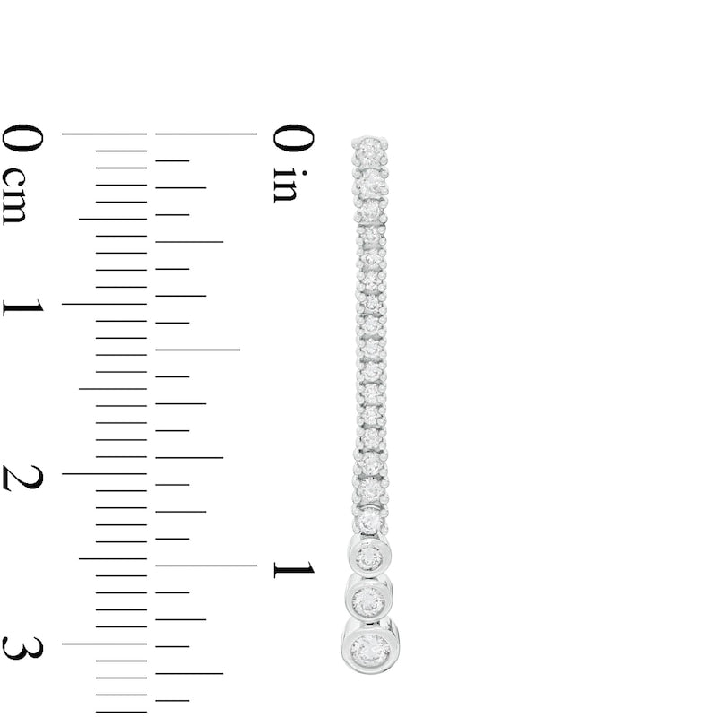 0.5 CT. T.W. Diamond Graduated Drop Earrings in 14K White Gold