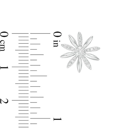 0.17 CT. T.W. Flower Stud Earrings in 10K White Gold