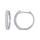 0.33 CT. T.W. Baguette Diamond Row Hoop Earrings in 10K White Gold