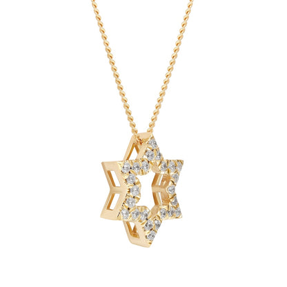 0.2 CT. T.W. Natural Diamond Star Pendant in 14K Gold
