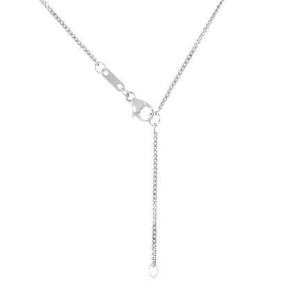 0.2 CT. T.W. Baguette and Round Natural Diamond Circle Pendant in 10K White Gold
