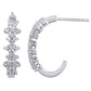 0.75 CT. T.W. Diamond Floral J-Hoop Earrings in 10K White Gold
