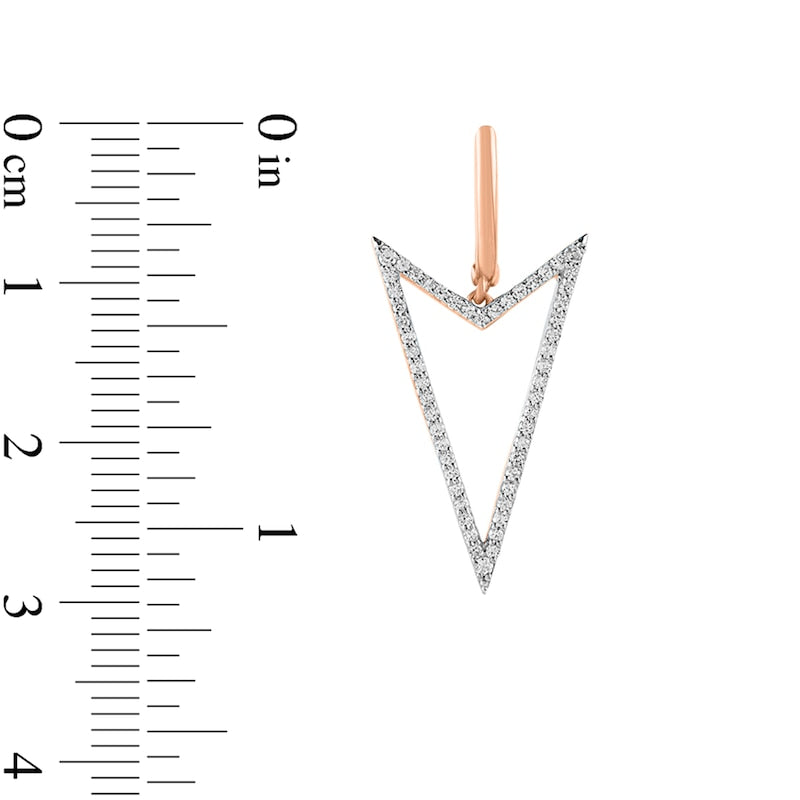 0.5 CT. T.W. Diamond Arrow Drop Earrings in 10K Rose Gold