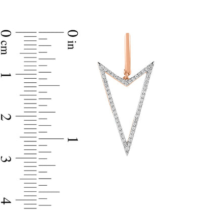 0.5 CT. T.W. Diamond Arrow Drop Earrings in 10K Rose Gold