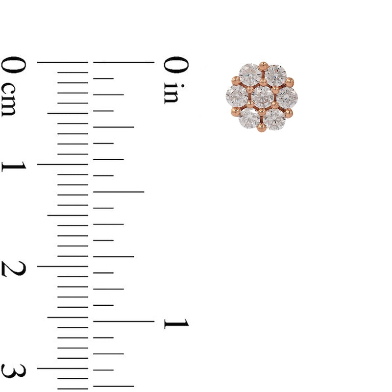 0.25 CT. T.W. Composite Diamond Flower Stud Earrings in 10K Rose Gold
