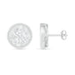 1 CT. T.W. Composite Diamond Circle Stud Earrings in 10K White Gold