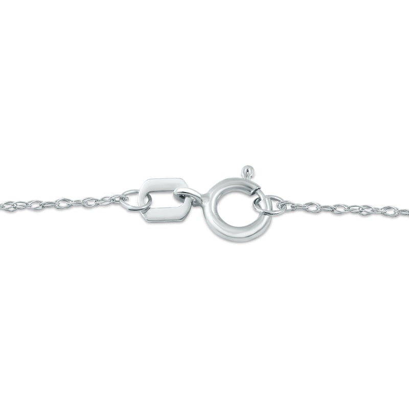 Emerald-Cut Amethyst and 0.25 CT. T.W. Baguette and Round Natural Diamond Double Frame Pendant in 10K White Gold