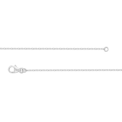Pear-Shaped White Topaz Double Frame Pendant in Sterling Silver - 20"