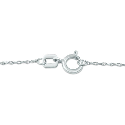 Sideways Emerald-Cut Garnet and White Lab-Created Sapphire Octagonal Frame Necklace in Sterling Silver