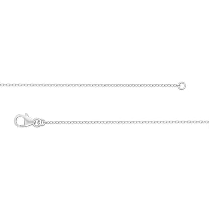 White Topaz Frame Flower Necklace in Sterling Silver
