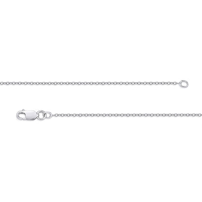 6.0mm Blue and White Lab-Created Sapphire Frame Teardrop Pendant in Sterling Silver