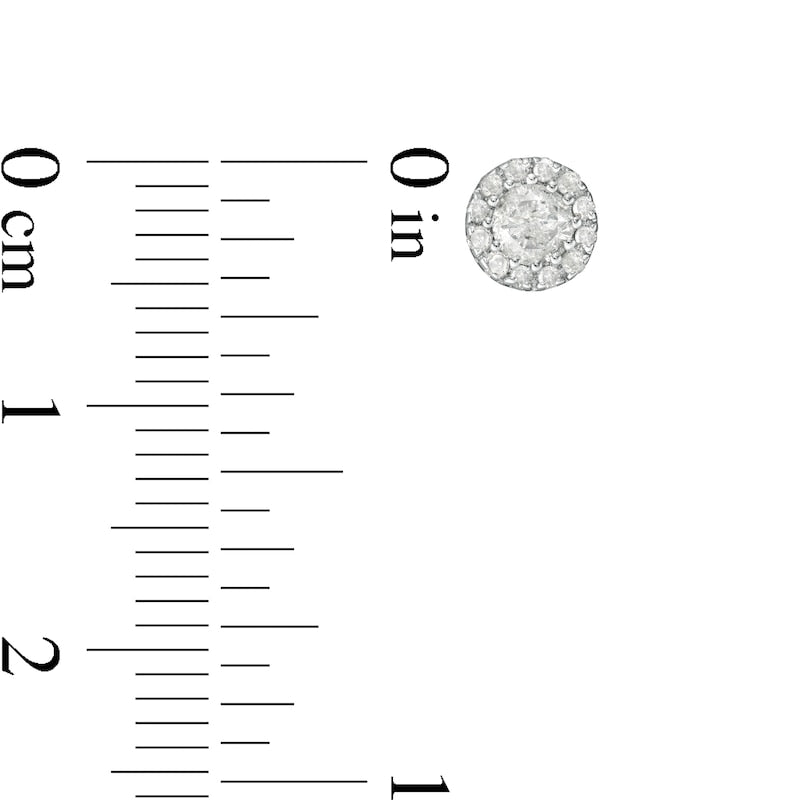 0.38 CT. T.W. Diamond Frame Stud Earrings in 10K Gold