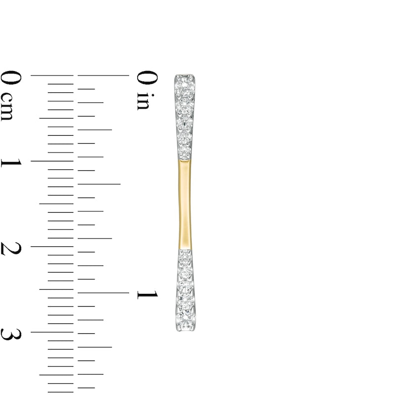 0.5 CT. T.W. Journey Diamond Linear Drop Earrings in 10K Gold