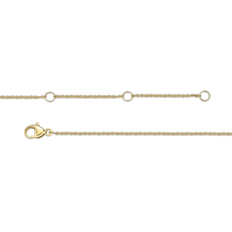 0.17 CT. T.W. Baguette Natural Diamond Sideways Bar Necklace in 10K Yellow Gold