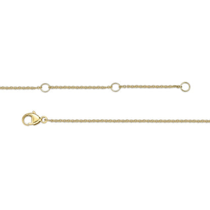 0.17 CT. T.W. Baguette Natural Diamond Sideways Bar Necklace in 10K Yellow Gold