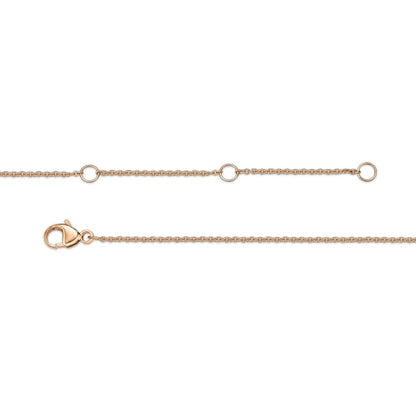 0.17 CT. T.W. Baguette Natural Diamond Sideways Bar Necklace in 10K Rose Gold