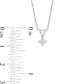 0.17 CT. Princess-Cut Natural Clarity Enhanced Solitaire Tilted Pendant in 14K White Gold (J/I3)