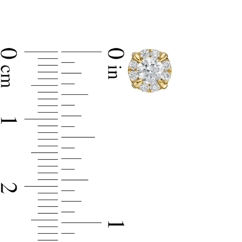 0.38 CT. T.W. Diamond Frame Stud Earrings in 10K Gold (J/I3)