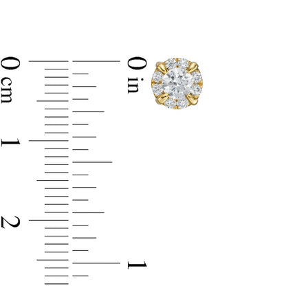 0.38 CT. T.W. Diamond Frame Stud Earrings in 10K Gold (J/I3)
