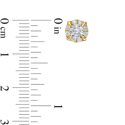 0.63 CT. T.W. Diamond Frame Stud Earrings in 10K Gold (J/I3)