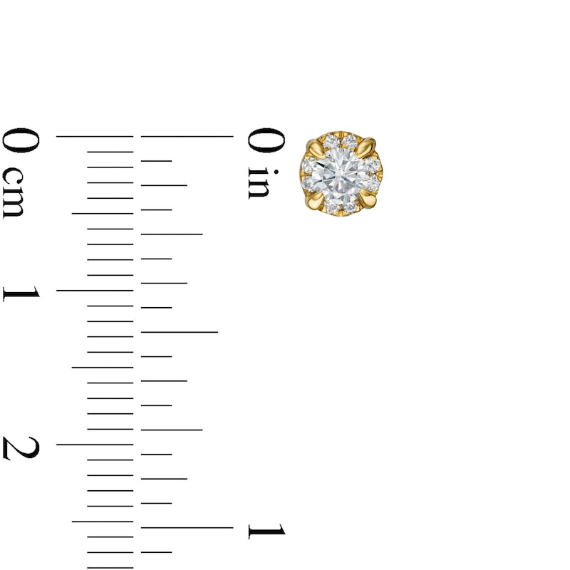 0.75 CT. T.W. Diamond Frame Stud Earrings in 10K Gold (J/I3)