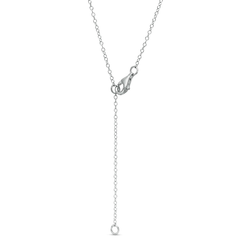 0.33 CT. T.W. Natural Diamond Chevron Necklace in 10K White Gold