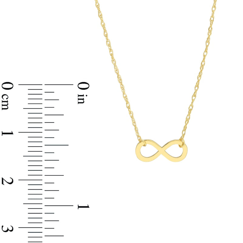 Mini Infinity Necklace in 14K Gold