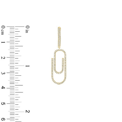 0.75 CT. T.W. Diamond Paperclip Drop Earrings in 10K Gold