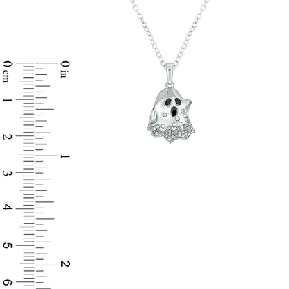 0.05 CT. T.W. Natural Diamond Ghost Pendant in Sterling Silver