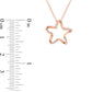 0.05 CT. T.W. Natural Diamond Star Pendant in Sterling Silver with 14K Rose Gold Plate