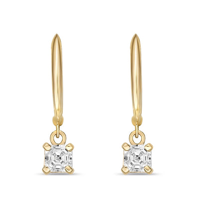 0.75 CT. T.W. Certified Asscher-Cut Diamond Solitaire Drop Earrings in 14K Gold (I/VS2)