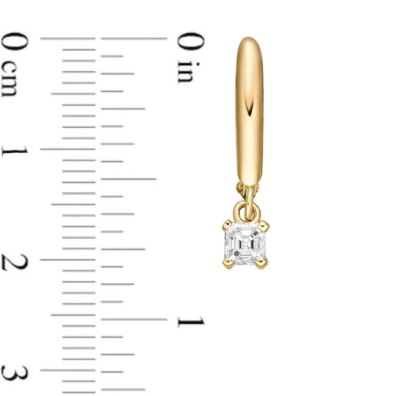 0.25 CT. T.W. Certified Asscher-Cut Diamond Solitaire Drop Earrings in 14K Gold (I/VS2)