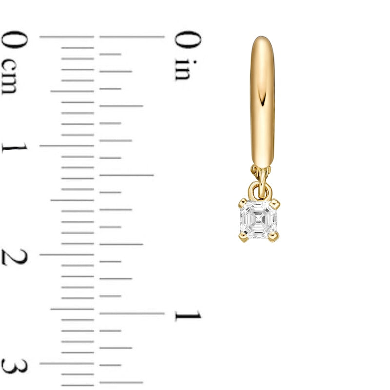 0.75 CT. T.W. Certified Asscher-Cut Diamond Solitaire Drop Earrings in 14K Gold (I/VS2)