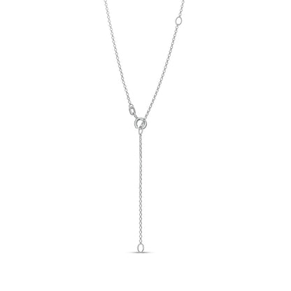 7.0mm White Topaz Solitaire Rope-Textured Frame and Drop Pendant in Sterling Silver and 10K Yellow Gold