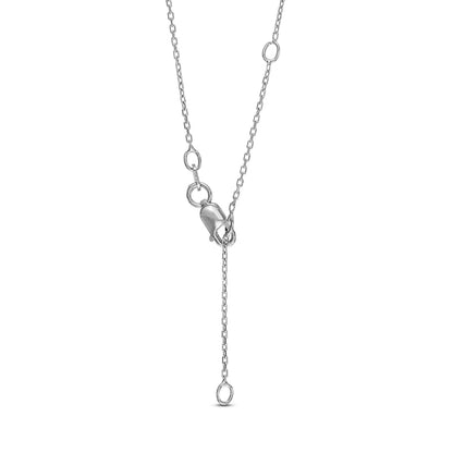 0.2 CT. T.W. Natural Diamond Frame Cross in Circle Pendant in Sterling Silver