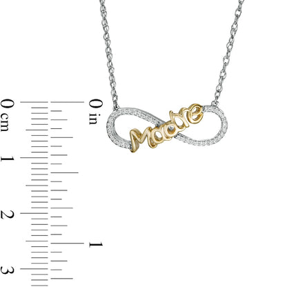 0.07 CT. T.W. Natural Diamond "Madre" Infinity Loop Necklace in Sterling Silver with 14K Gold Plate