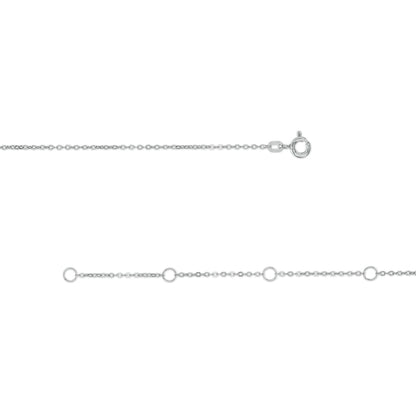 White Lab-Created Sapphire Cursive "Strong" Necklace in Sterling Silver