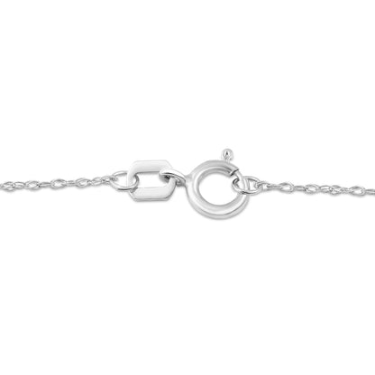 Emerald-Cut Blue Sapphire and 0.13 CT. T.W. Baguette and Round Natural Diamond Frame Alternating Drop Pendant in 14K White Gold