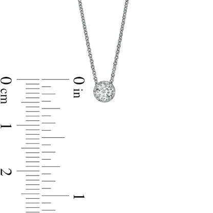 0.2 CT. Natural Clarity Enhanced Solitaire Pendant in 10K White Gold (I/I3)