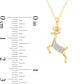 0.05 CT. T.W. Natural Diamond Deer Pendant in Sterling Silver with 14K Gold Plate