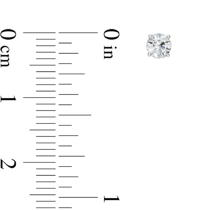0.38 CT. T.W. Diamond Solitaire Stud Earrings in 14K White Gold (J/I1)