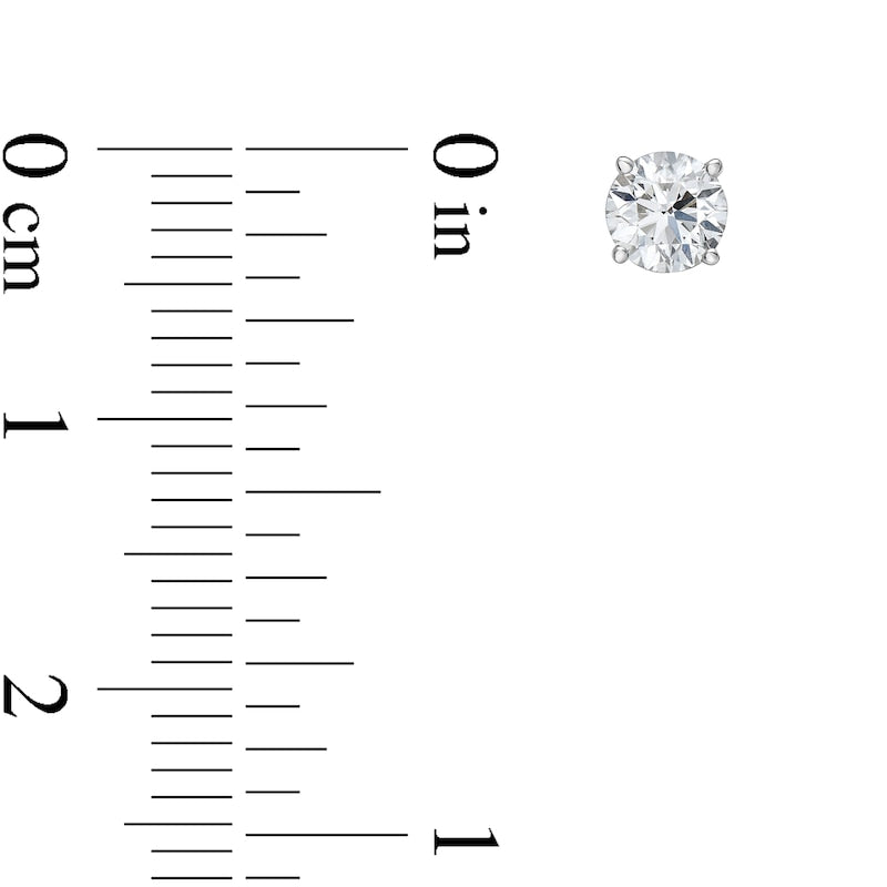 0.63 CT. T.W. Diamond Solitaire Stud Earrings in 14K White Gold (J/I1)