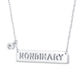 0.05 CT. T.W. Natural Diamond Solitaire "NONBINARY" Sideways Bar Necklace in Sterling Silver