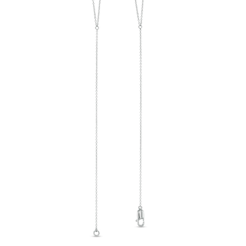 0.2 CT. T.W. Natural Diamond Underlined "FRIENDS FOREVER" Double Strand Necklace in Sterling Silver